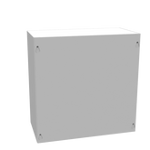 12126-SC1-NK - 12X6X12 Screw Cover Type 1 Ul Listed Steel No Knockouts Ansi 61 Gray Cover With Teardrop Slots Mounting Holes In Back